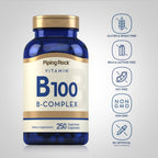 Piping Rock B100 Complex Vitamins - 250 Capsules - image 3
