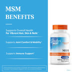 Doctor's BEST MSM 1500mg Supplement for Skin & Joints - 120 Tablets - image 2