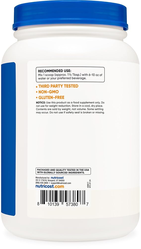 Nutricost Soy Protein Isolate Powder Unflavored - 2 lbs - image 4