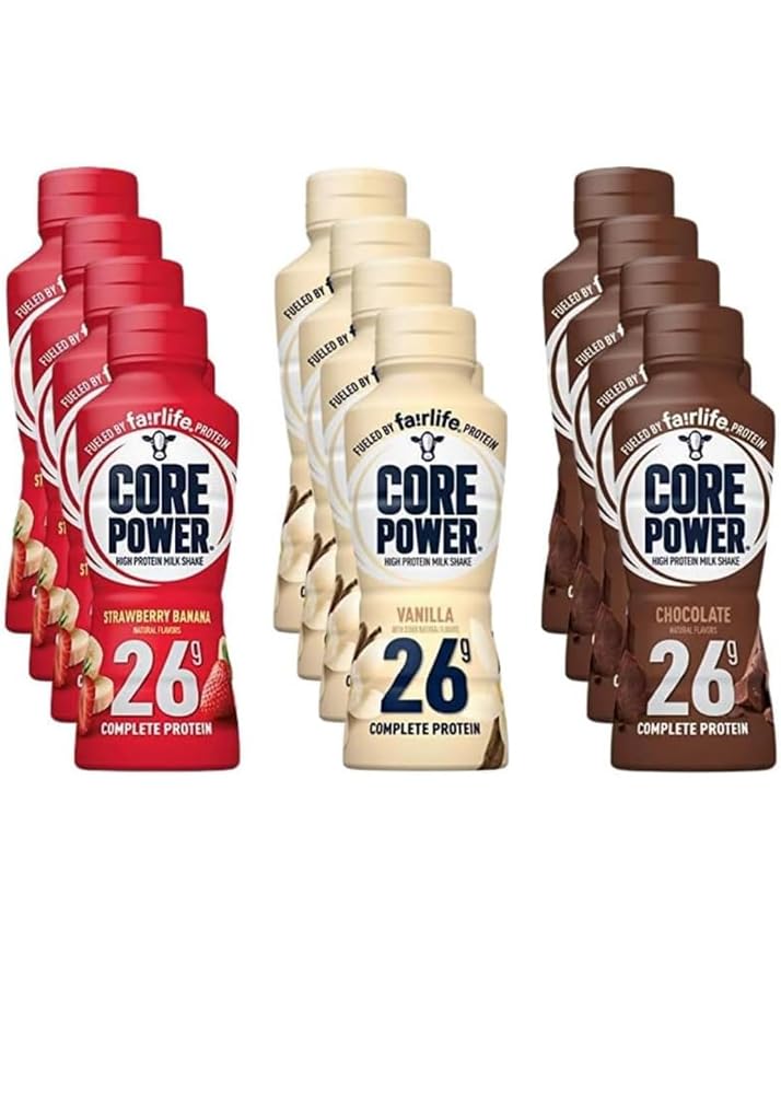Baxter Expresss Fairlife Core Power High Protein Milk Shakes Variety - 12 Pack