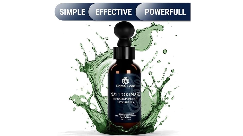 Prime Code Nattokinase & Serratiopeptidase Liquid Drops - 2 Fl Oz - image 3