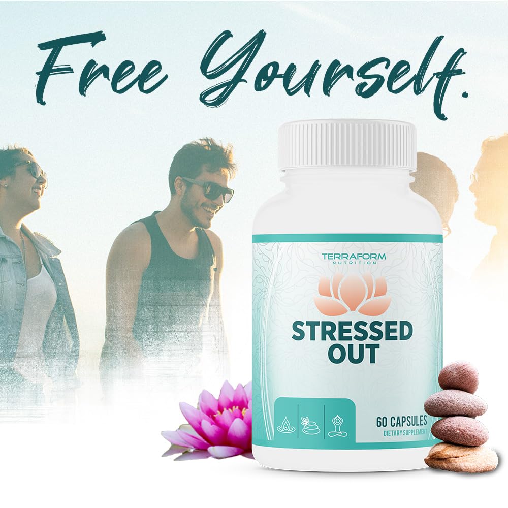 TerraForm Nutrition Stressed Out Mental Focus & Relaxation - 60 Capsules - image 6