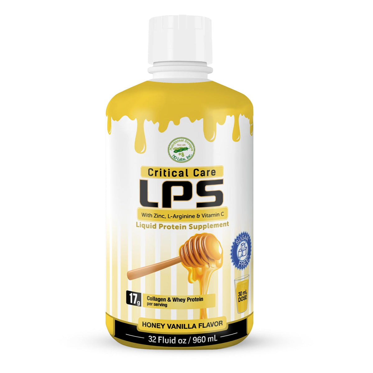 Nutritional Designs LPS Liquid Collagen & Whey Protein - 32 Fl Oz