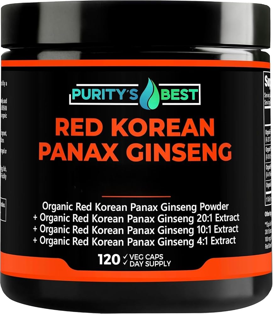 Purity's Best Red Korean Panax Ginseng 5% Ginsenosides - 120 Vegetarian Capsules - image 2