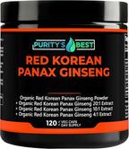 Purity's Best Red Korean Panax Ginseng 5% Ginsenosides - 120 Vegetarian Capsules - image 2