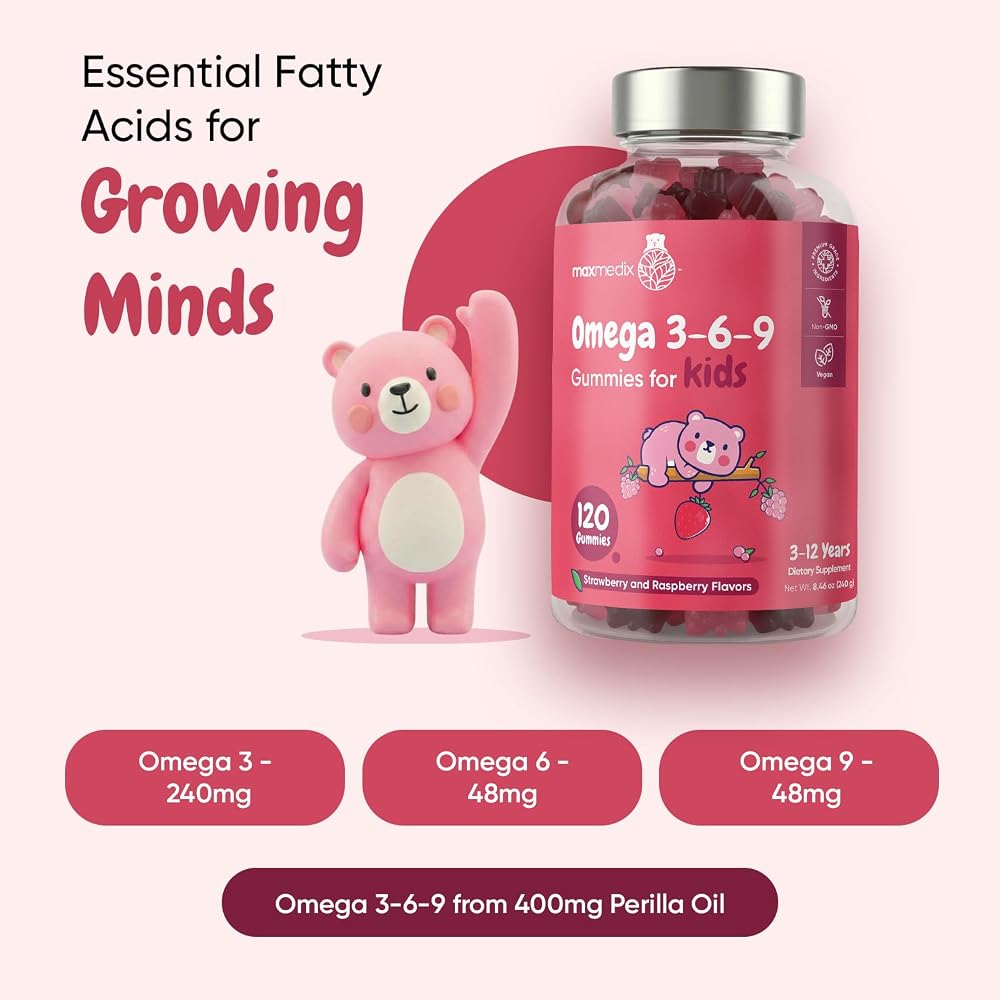 maxmedix Kids Omega 3 6 9 Gummies Plant-Based - 120 Gummies - image 2