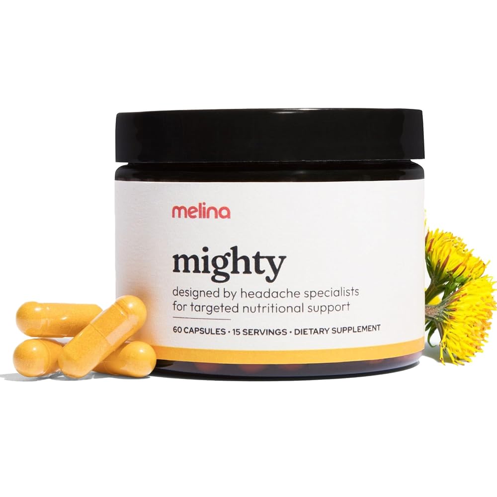 Melina Mighty Natural Migraine Relief Supplement - 60 Capsules