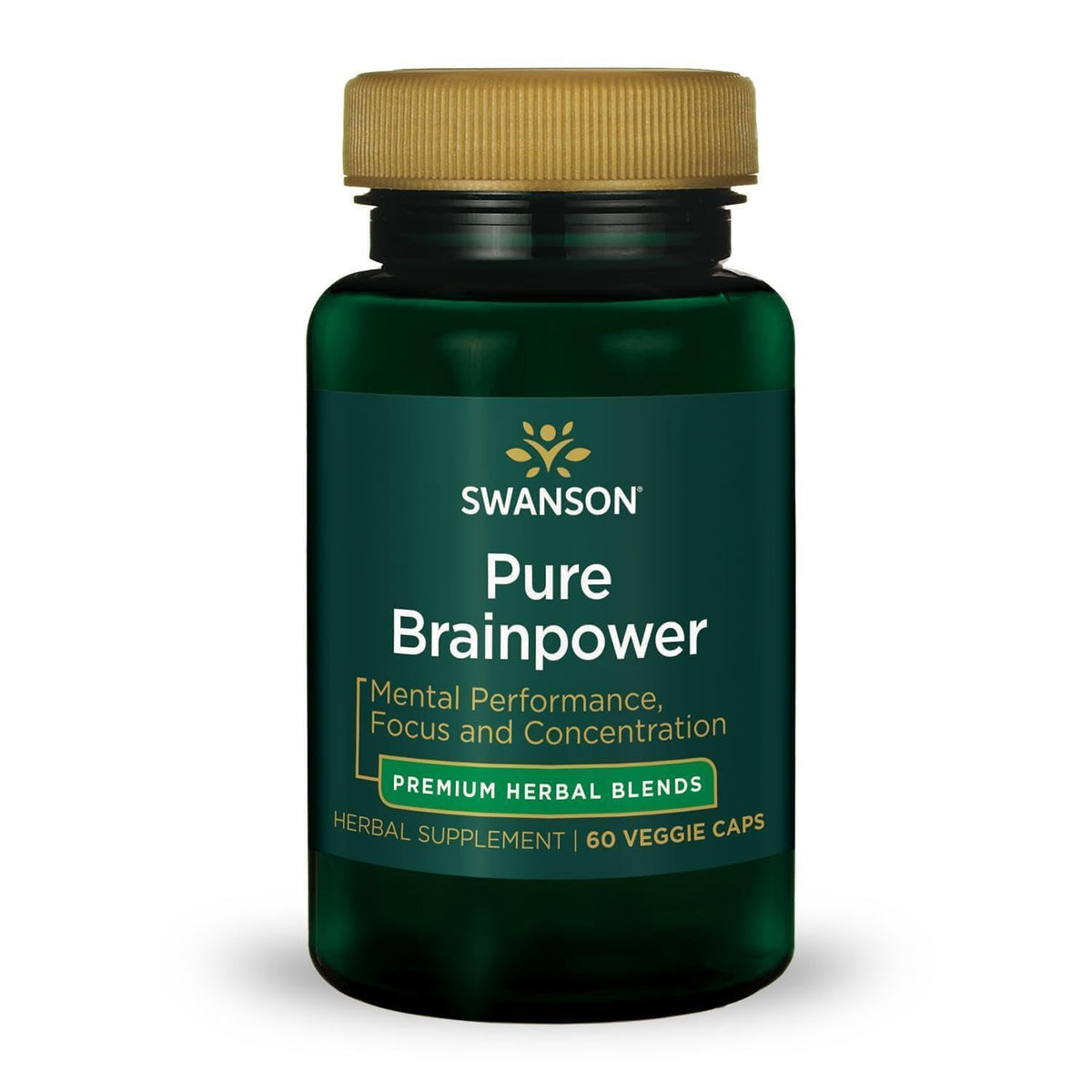 Swanson Pure Brainpower Brain Health Supplement - 60 Vegetarian Capsules