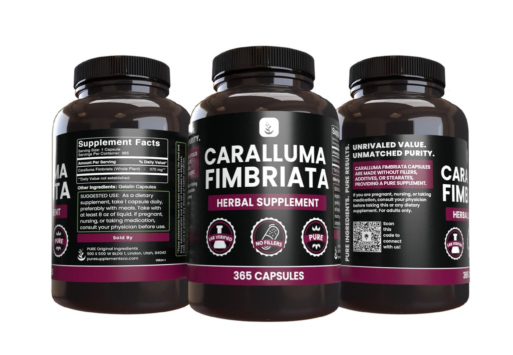 PURE ORIGINAL INGREDIENTS Caralluma Fimbriata No Magnesium Or Rice