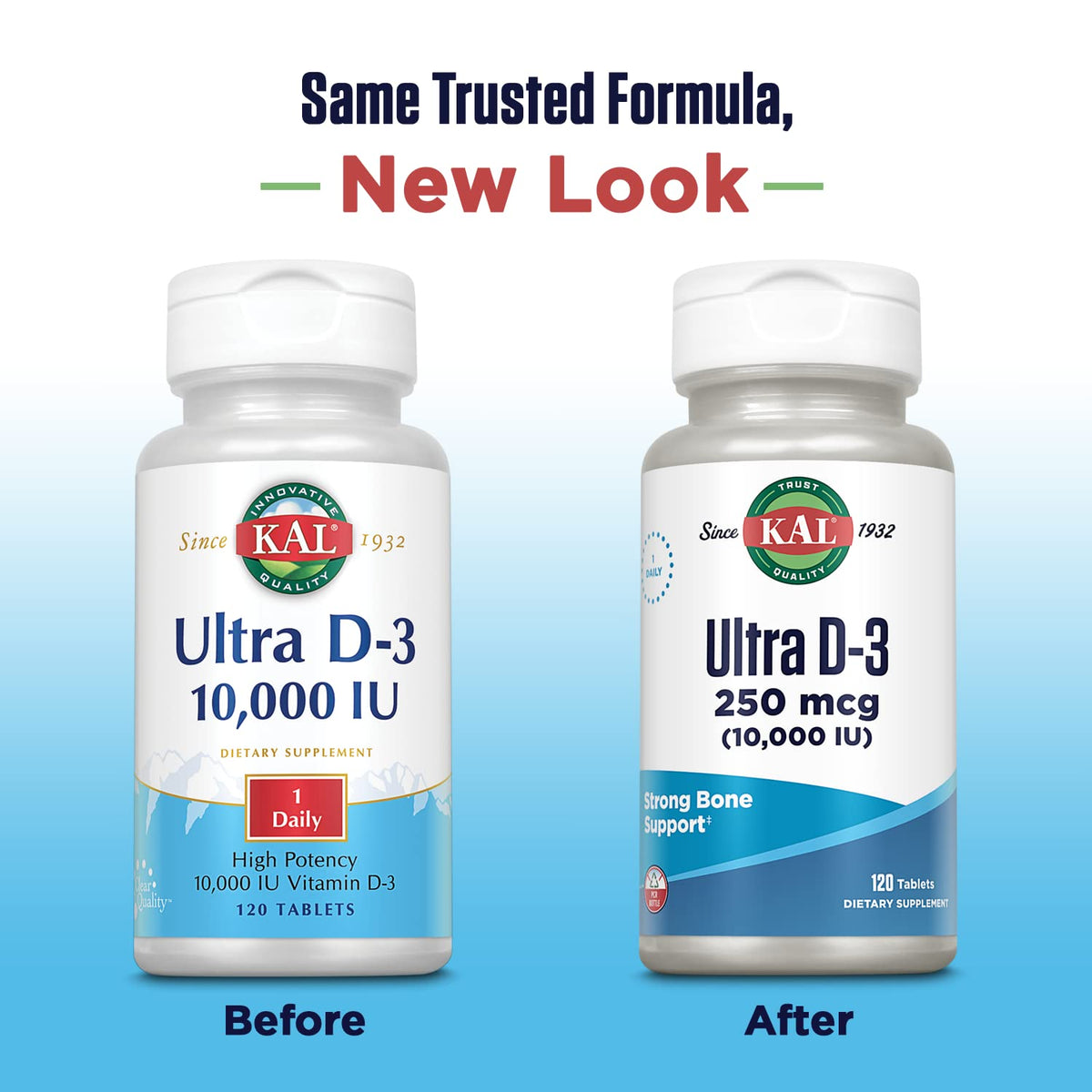 KAL Ultra Vitamin D3 10000 IU Tablets for Bone Health - 120 Tablets - image 2