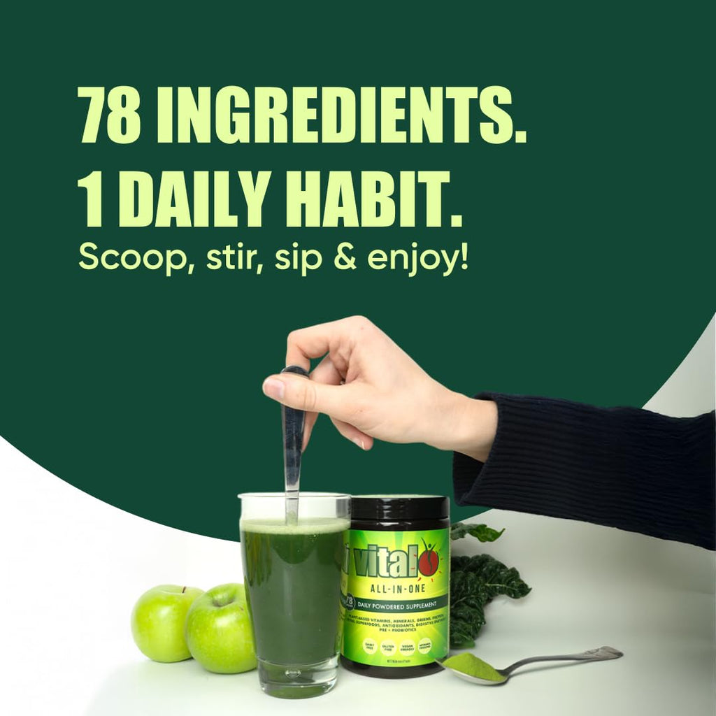 Vital All-in-One Daily Greens Powder for Energy & Health - 12 Servings - image 5