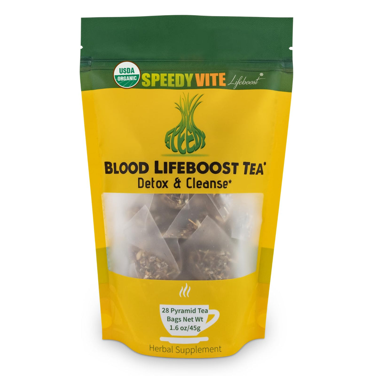 SpeedyVite Blood Lifeboost Tea Herbal Immune Support - 28 Teabags