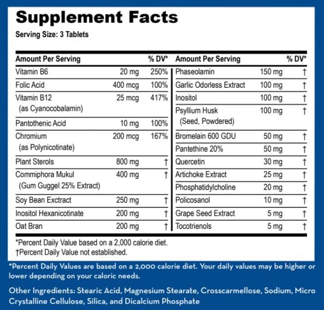 LifeSource Vitamins Cholesterol Support - 90 Tablets - image 2