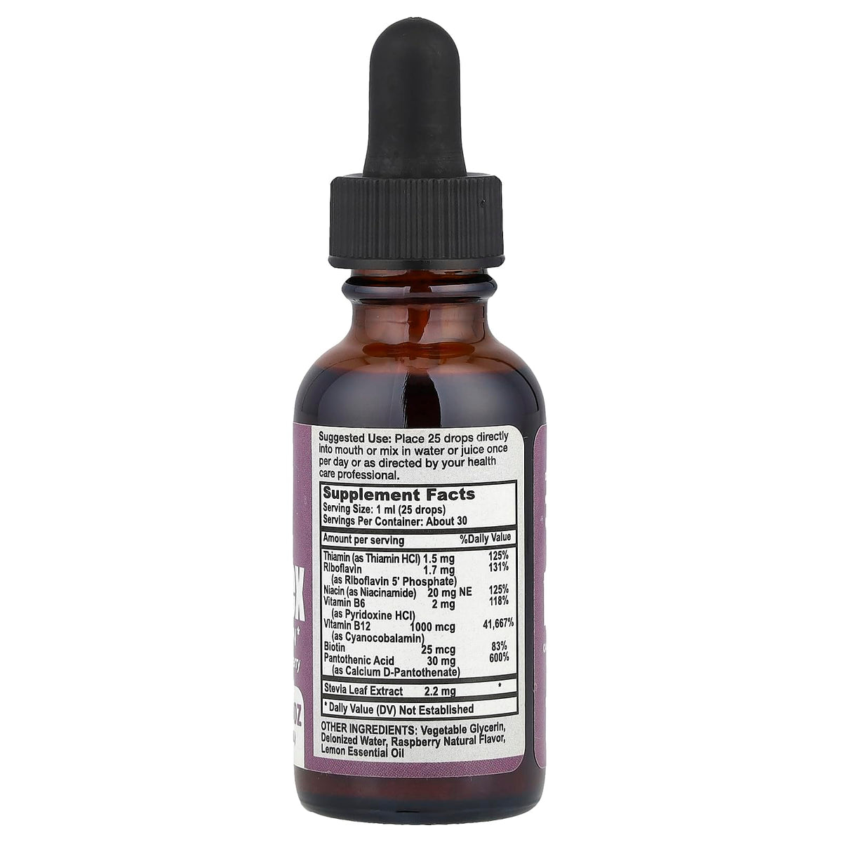 California Natural B Complex Sublingual Supplement, Raspberry - 1 Fl Oz - image 2