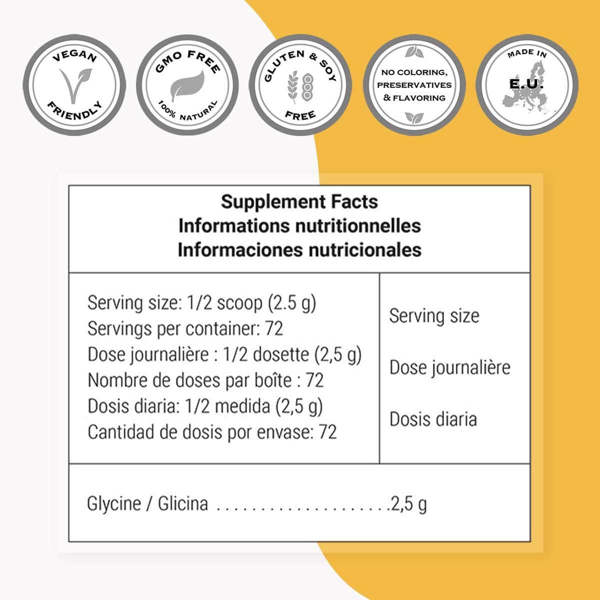 Supersmart Glycine Supplement Powder - 180 g - image 4