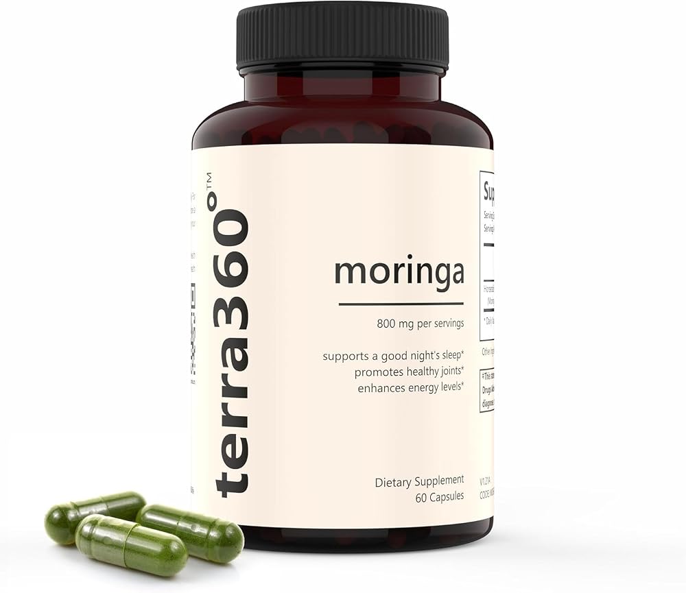 terra360° Moringa 800mg Capsules for Energy & Vitality - 60 Capsules