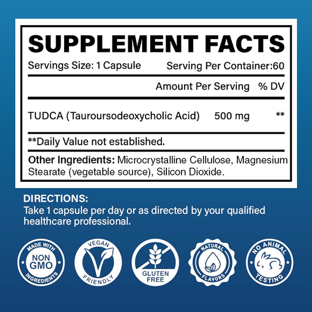 Cofure TUDCA 500mg Liver and Gallbladder Support - 60 Capsules - image 2