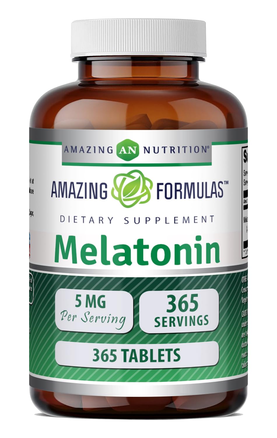 Amazing Nutrition Melatonin 5 mg Tablets - 365 Tablets