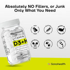 SonoHealth Vitamin D3 + K2 with BioPerine - 60 Capsules - image 4