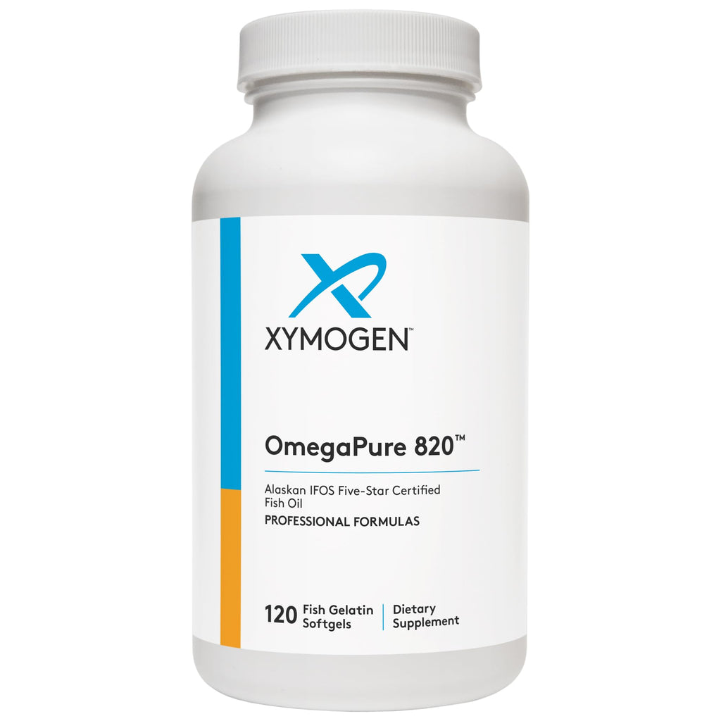 XYMOGEN OmegaPure 820 Omega-3 Fish Oil - 120 Softgels