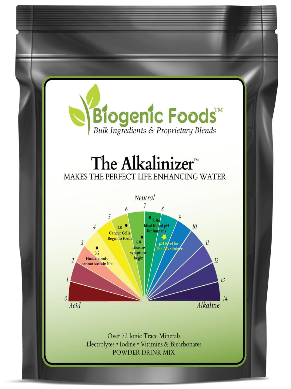 Biogenic Foods Alkalinizer - Body Acid pH Balance - Electro Alkalize