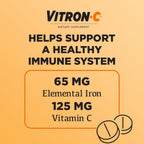 Vitron-C High Potency Iron Supplement Tablets - 120 Count - image 4