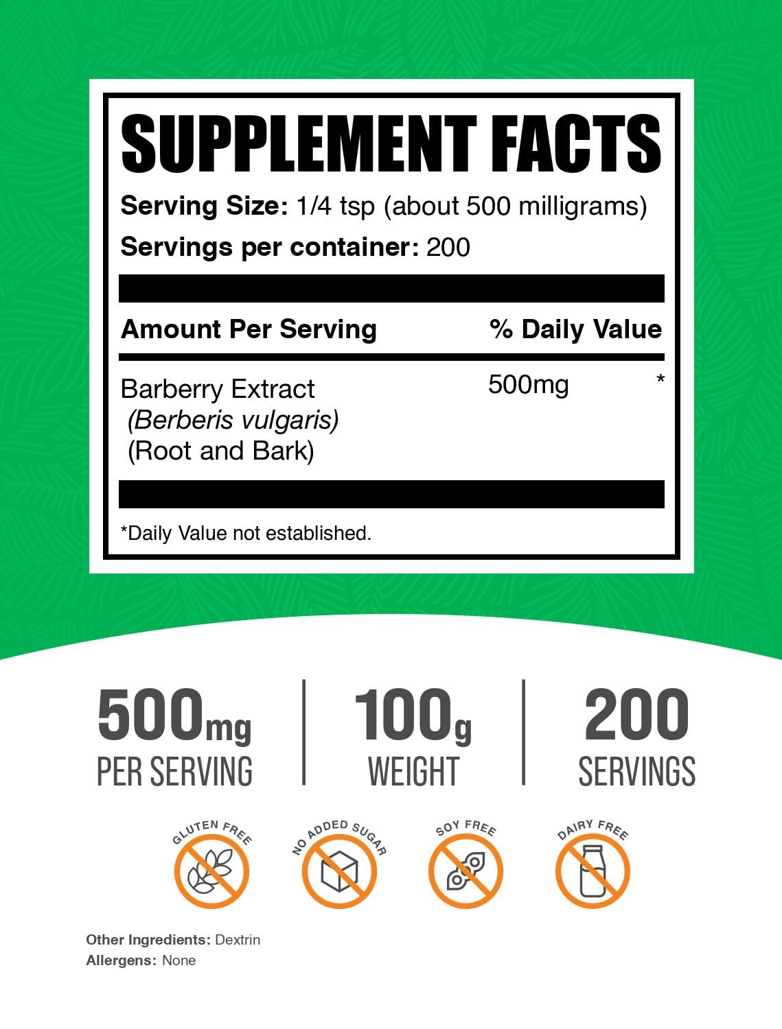 BulkSupplements Barberry Extract Powder - 100g - image 2