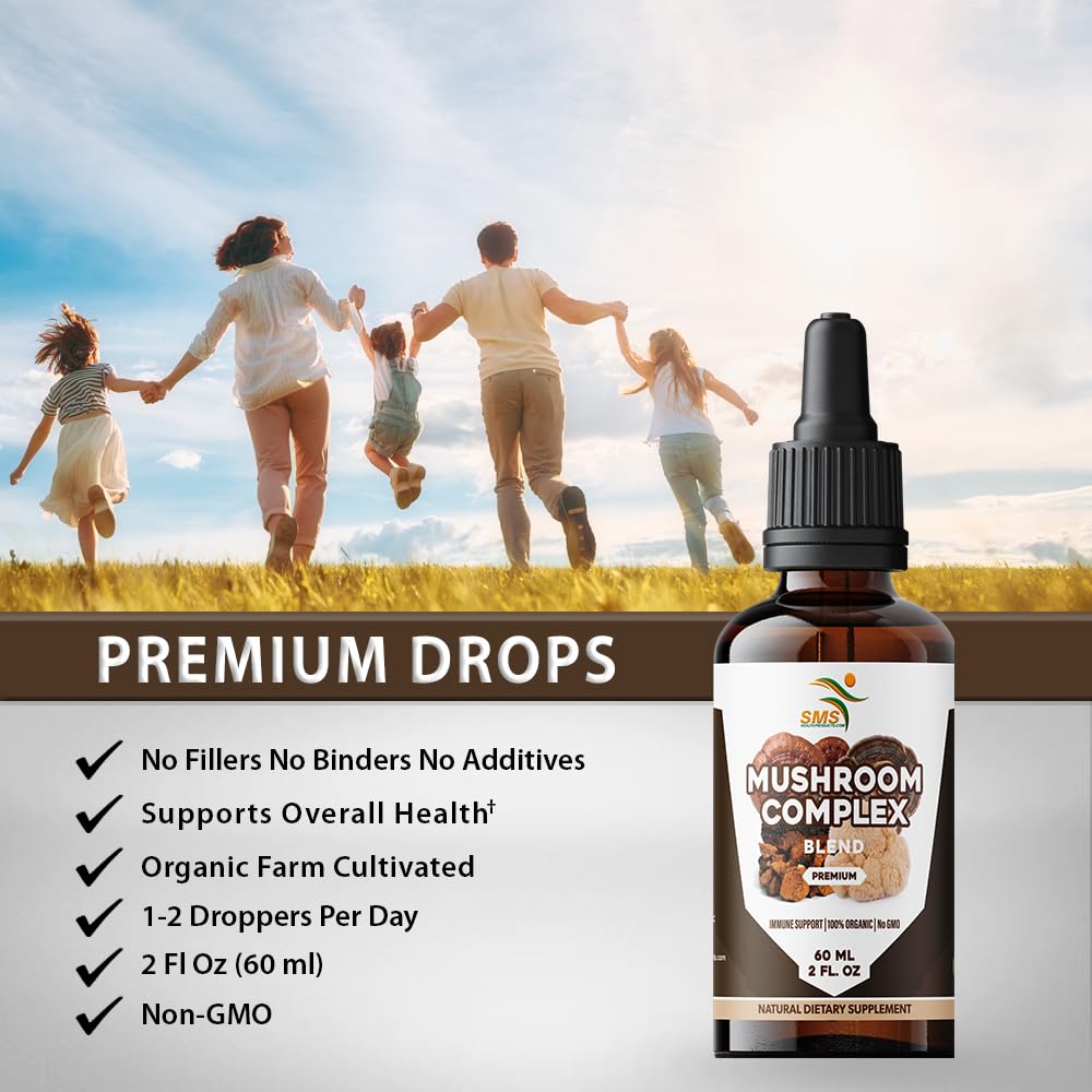 SMSHEALTHPRODUCTS.com Mushroom Complex Tincture Drops - 2 Fl Oz - image 7