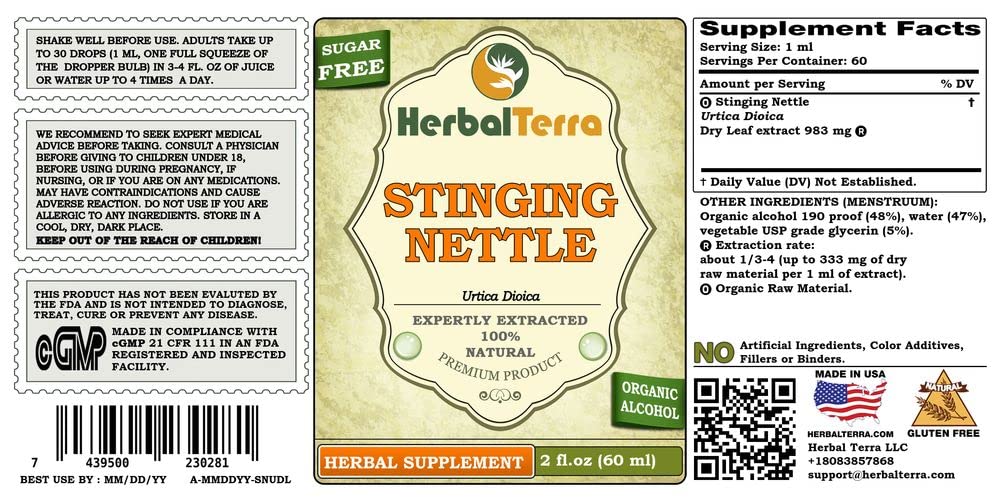 Herbal Terra LLC Stinging Nettle (Urtica Dioica) Tincture