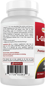 Best Naturals L-Glutamine 500 mg - 250 Tablets - image 7