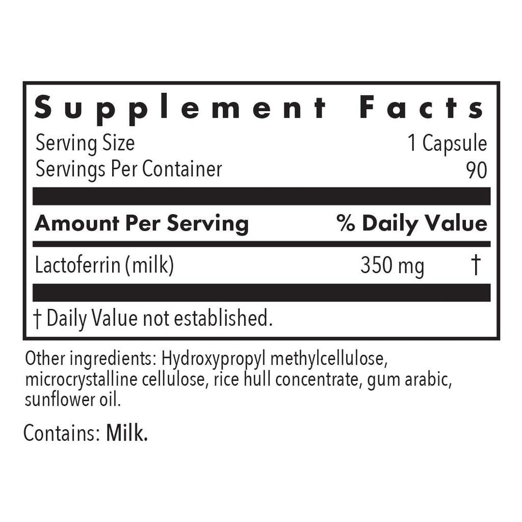 Allergy Research Group Lactoferrin 350 mg Immune Support - 90 Capsules - image 3