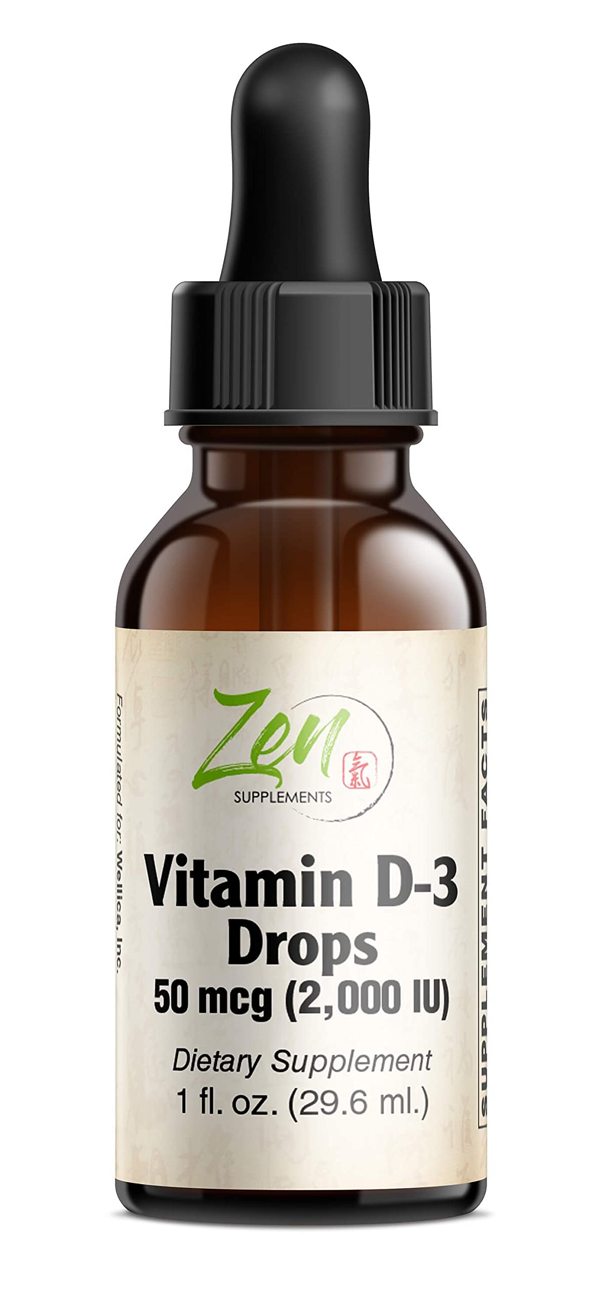 Zen Supplements Vitamin D-3 2000 IU Liquid - 1 Oz