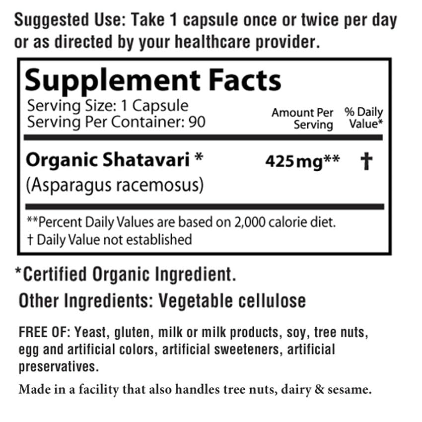 AyurBest Shatavari Herbal Supplements 425mg - 90 Capsules - image 6