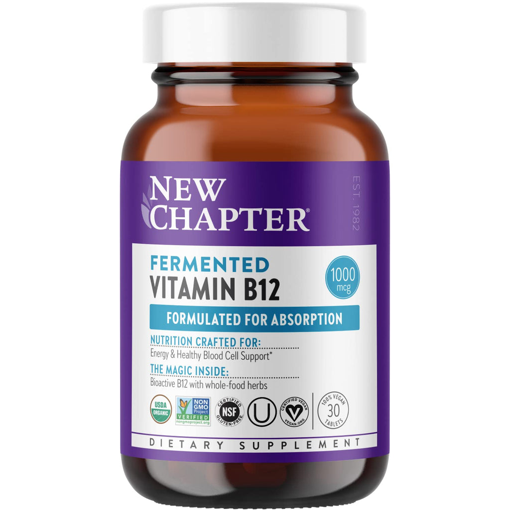New Chapter Fermented Vitamin B12 1000mcg - 30 Tablets