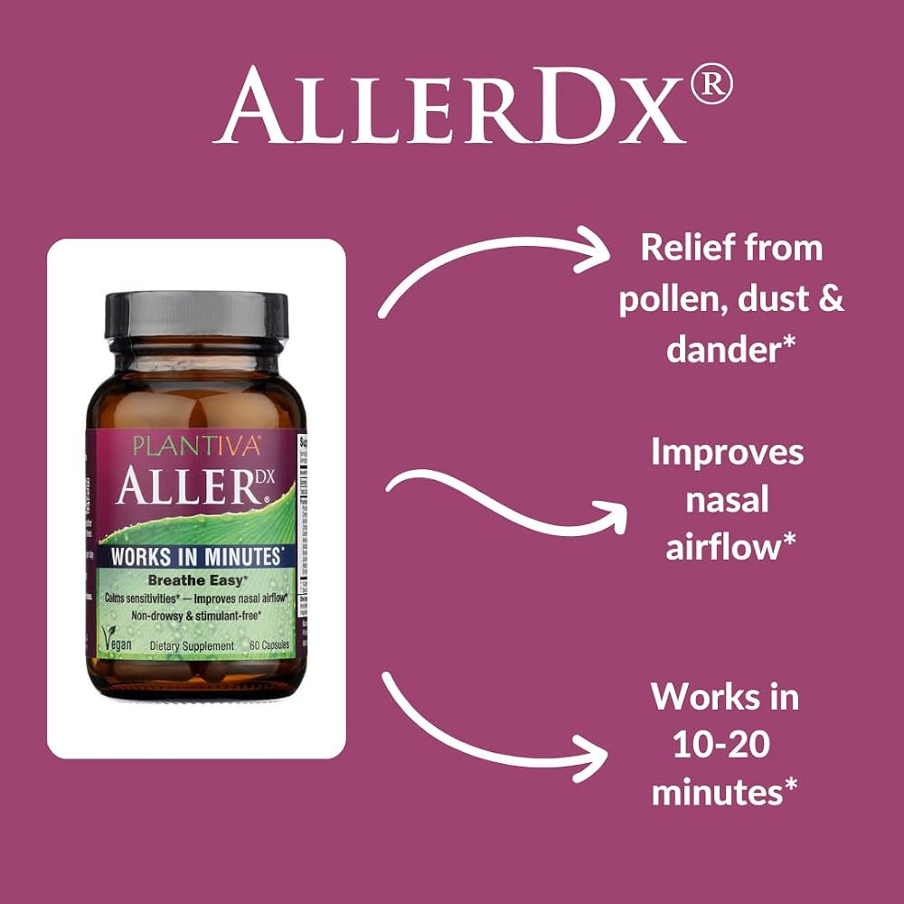 Plantiva AllerDx Natural Herbal Seasonal Support - 60 Capsules - image 3