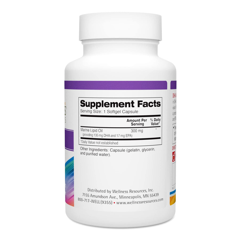 Wellness Resources DHA Kids Omega 3 Brain Health - 90 Softgels - image 2
