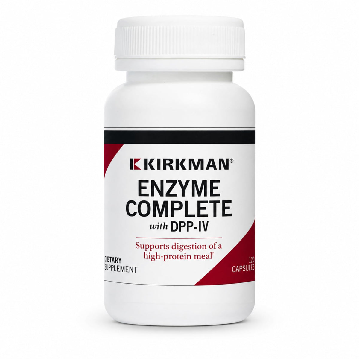 Kirkman Enzyme Complete with DPP-IV, 17 Plant-Based Enzymes - 120 Capsules