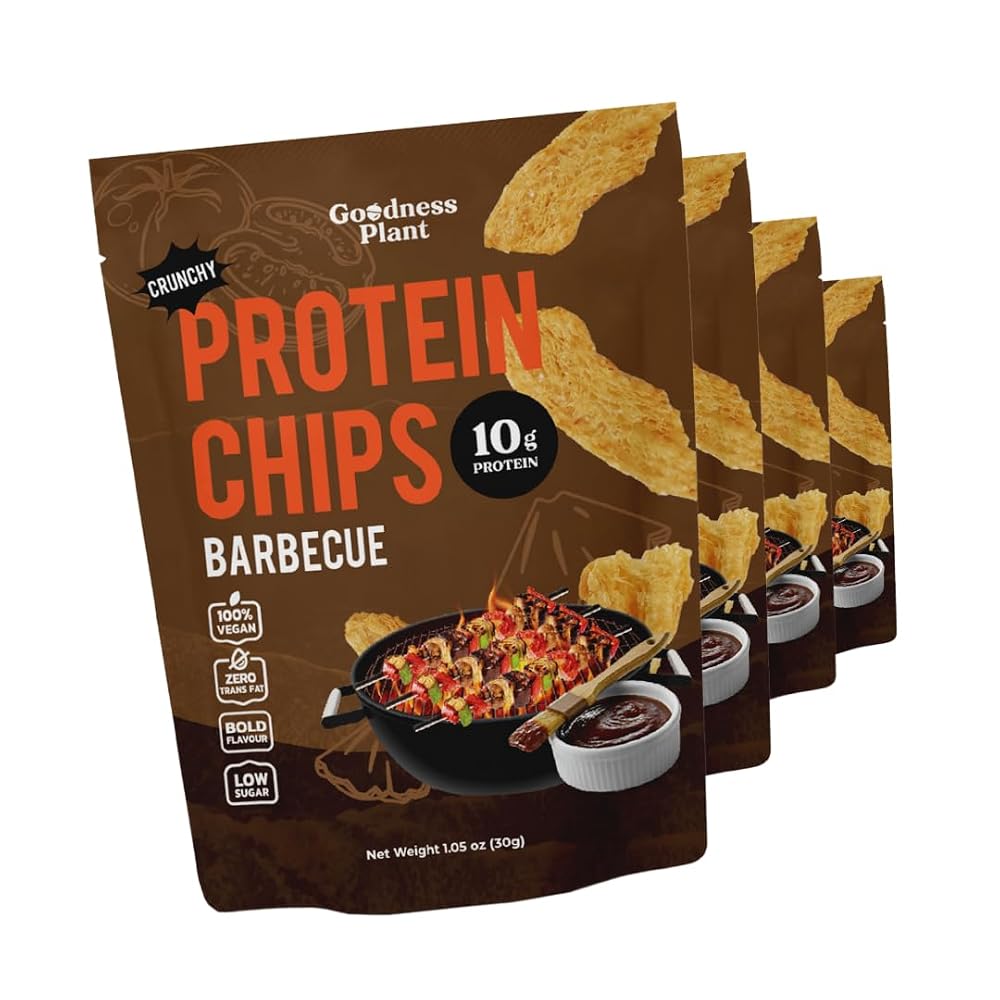 Goodness Plant Crunchy Protein Chips Barbecue - Pack of 4