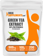 BulkSupplements Green Tea Extract Powder 50% Polyphenols - 100g