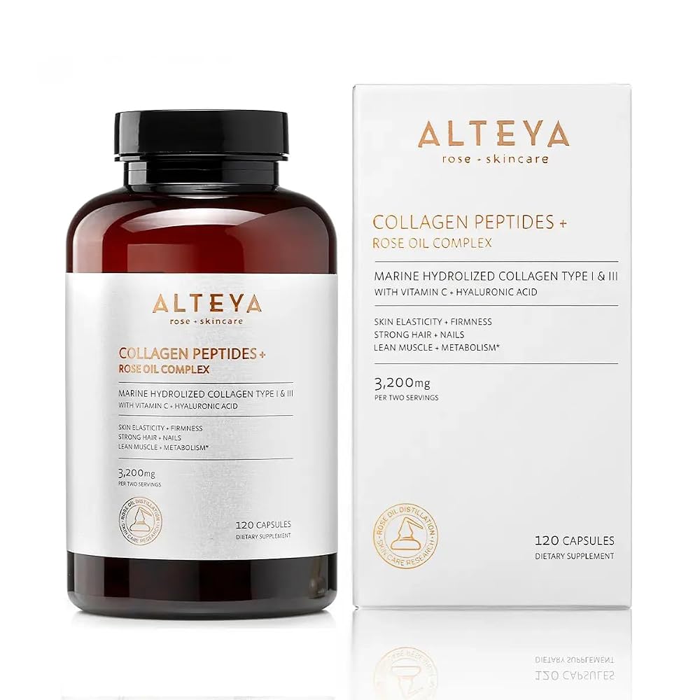 Alteya Organics Collagen Peptides & Rose Oil Complex - 120 Capsules - image 3
