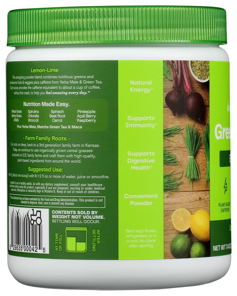Amazing Grass Energy Green Superfood Lemon Lime Powder - 7.4 oz - image 2