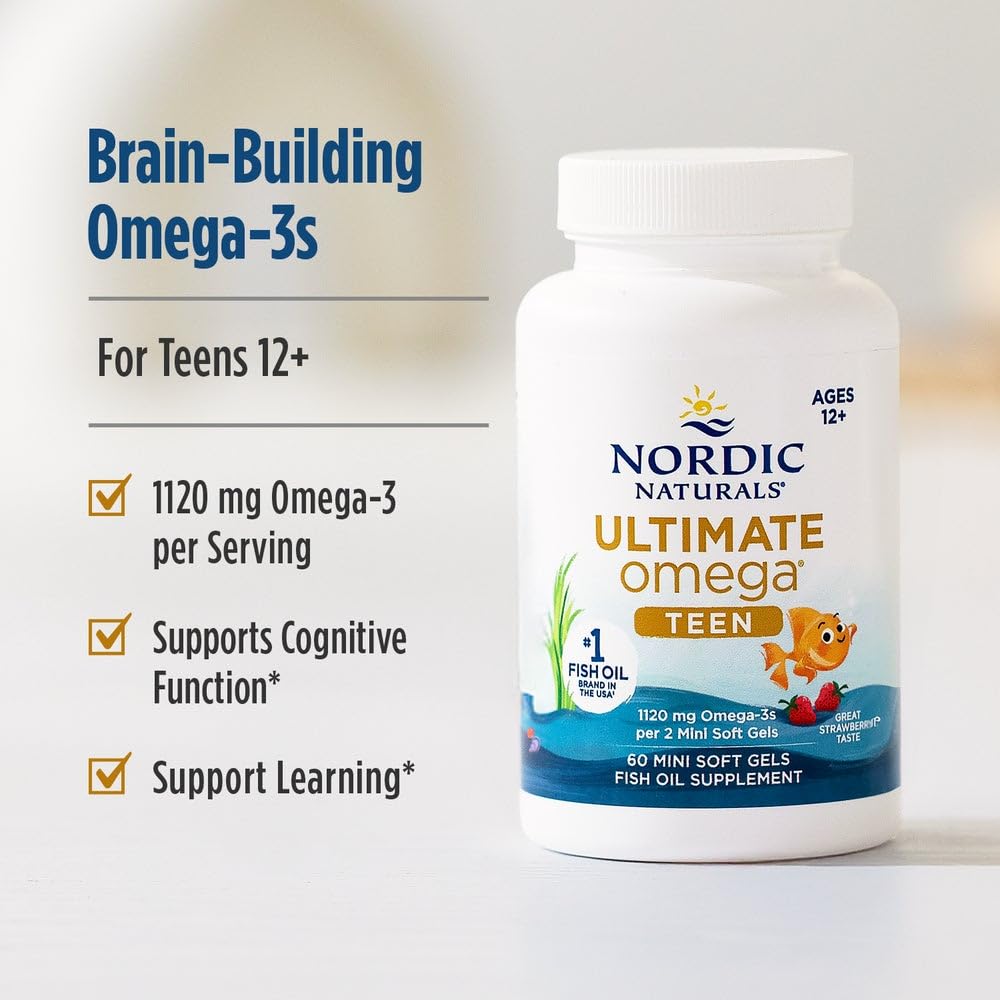 Nordic Naturals Ultimate Omega 2X Teen 1120mg EPA+DHA - 60 Softgels - image 3