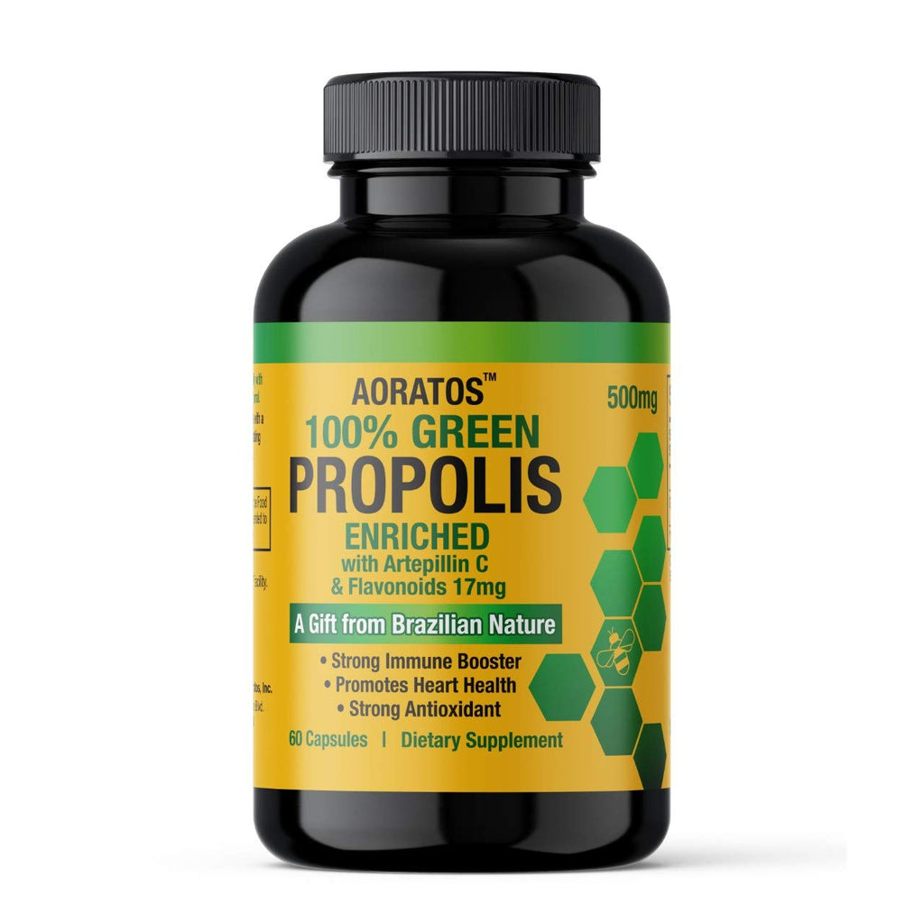 Aoratos 100% Brazilian Green Propolis 500mg Immune Support