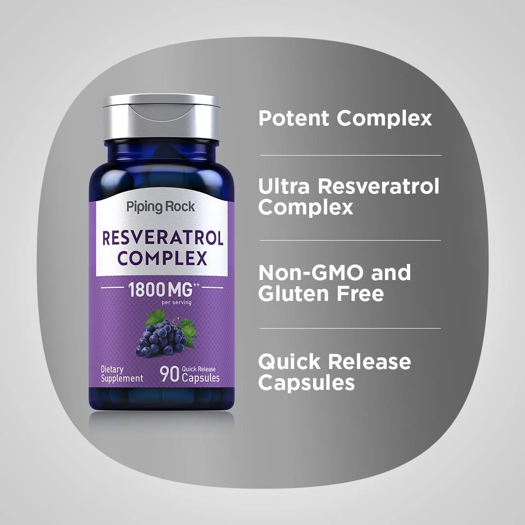 Piping Rock Resveratrol Complex - 90 Capsules - image 4