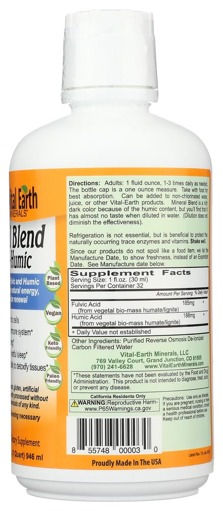 Vital Earth Minerals Fulvic Humic Blend - 32 fl oz (8 Pack) - image 4