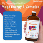 LIQUIDHEALTH 32 Oz B Complex Liquid Super Mega Energy Active B