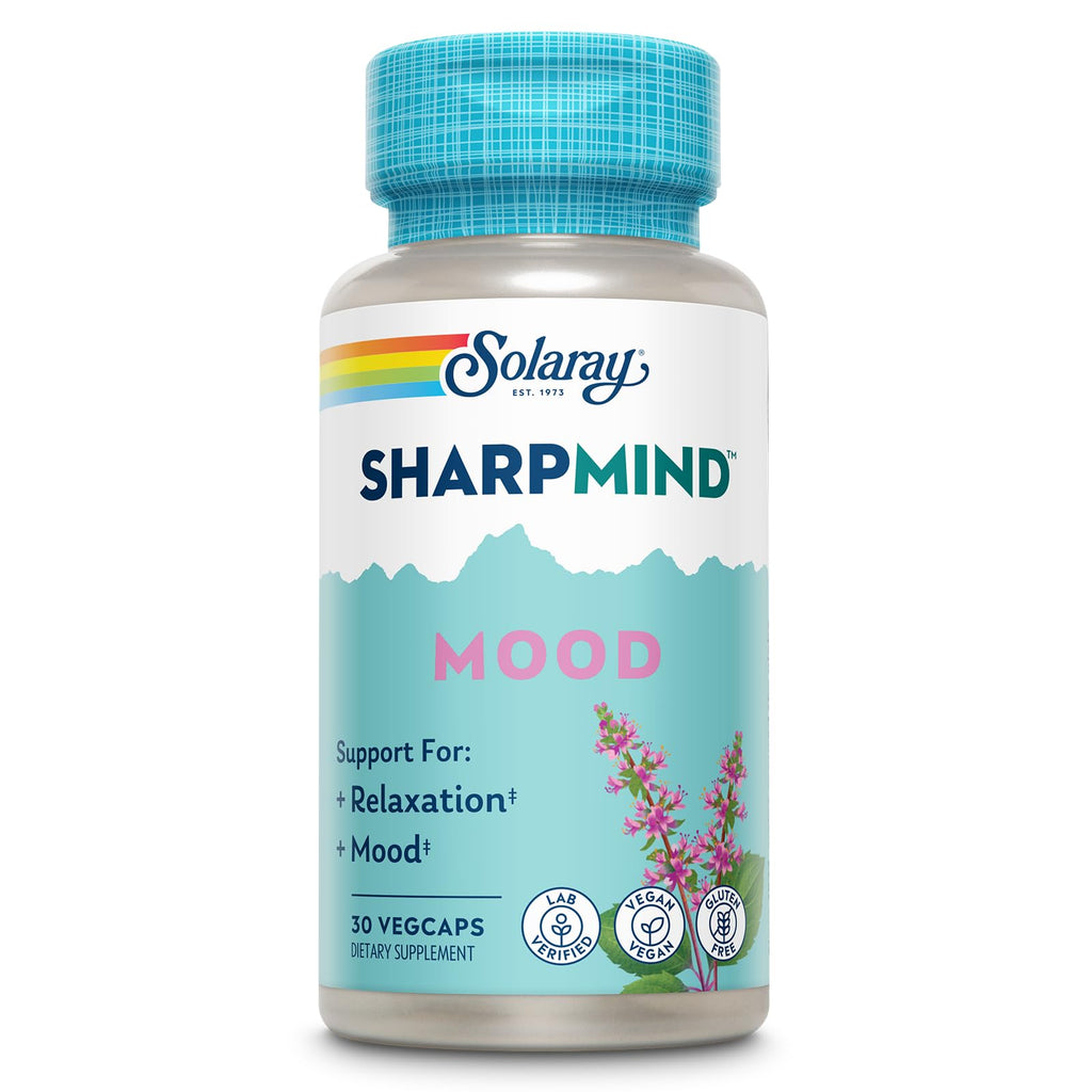 SOLARAY SharpMind Mood Support Supplement - 30 Vegetarian Capsules