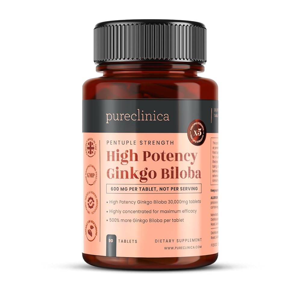 pureclinica Ginkgo Biloba 600mg 50:1 Extract - 90 Tablets