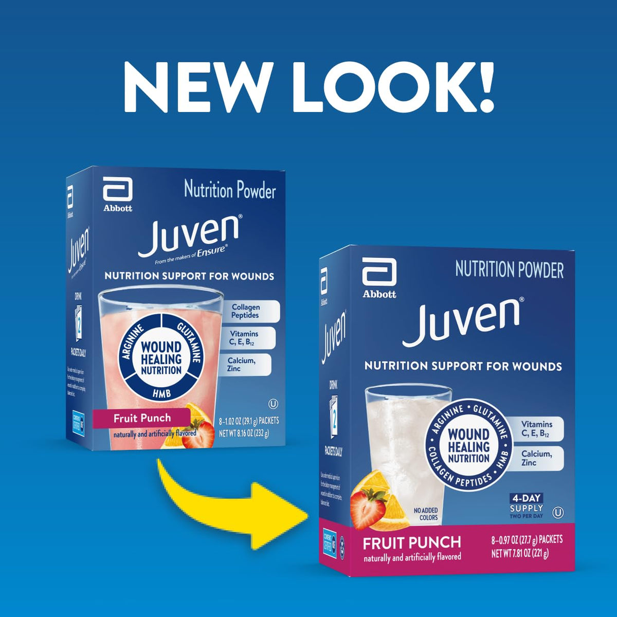 Juven Therapeutic Nutrition Drink Mix Powder for Wound Healing Support