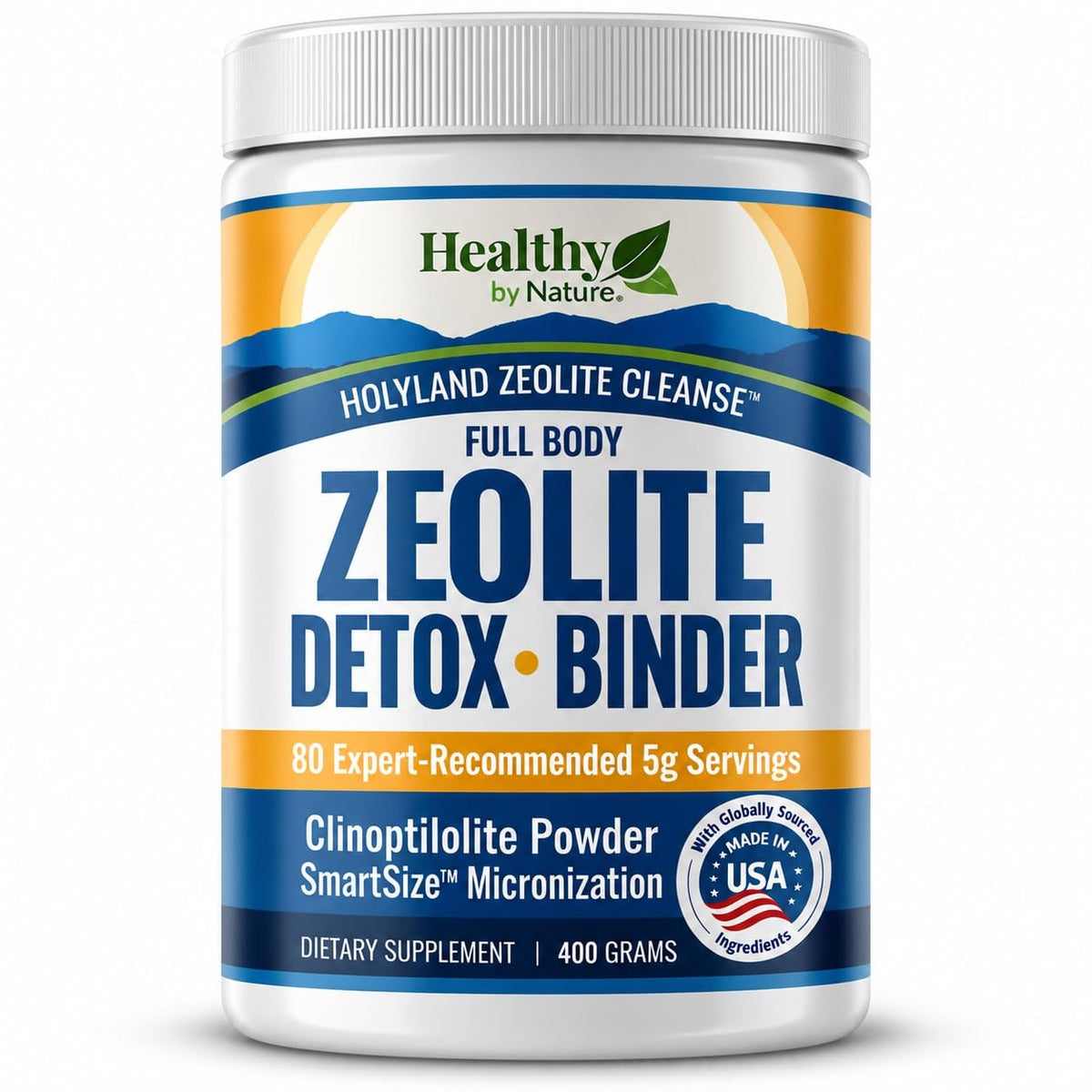 Healthy by Nature Full Body Zeolite Detox Cleanse Powder for Adults